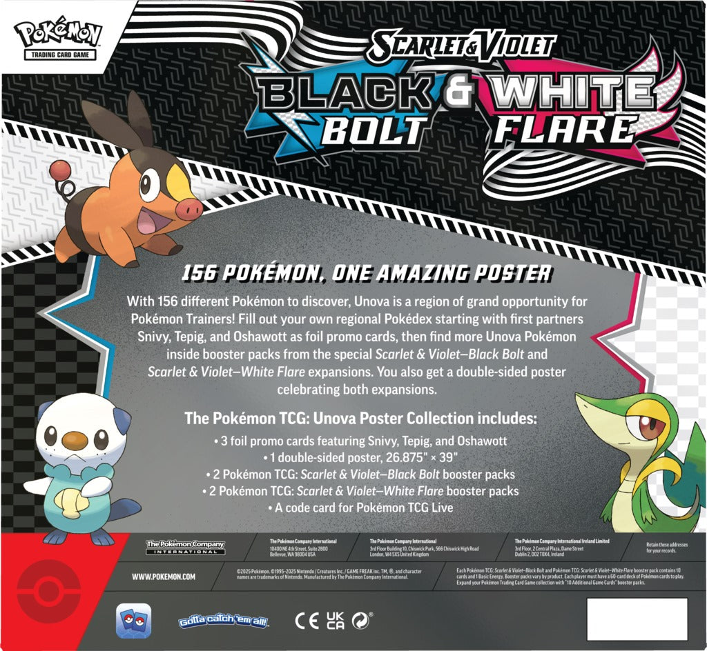 Pokemon Scarlet & Violet 10.5: Black Bolt & White Flare Poster Collection