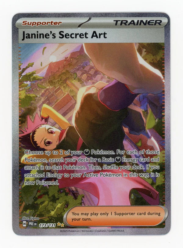 Janine's Secret Art - #173/131 - Pokémon Prismatic Evolution (Near Mint)