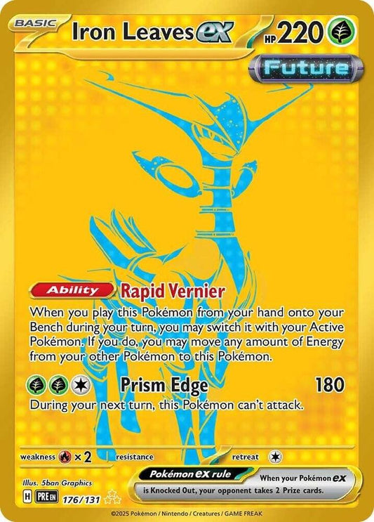 Iron Leaves ex - #176/131 - Pokemon Prismatic Evolutions (Near Mint)