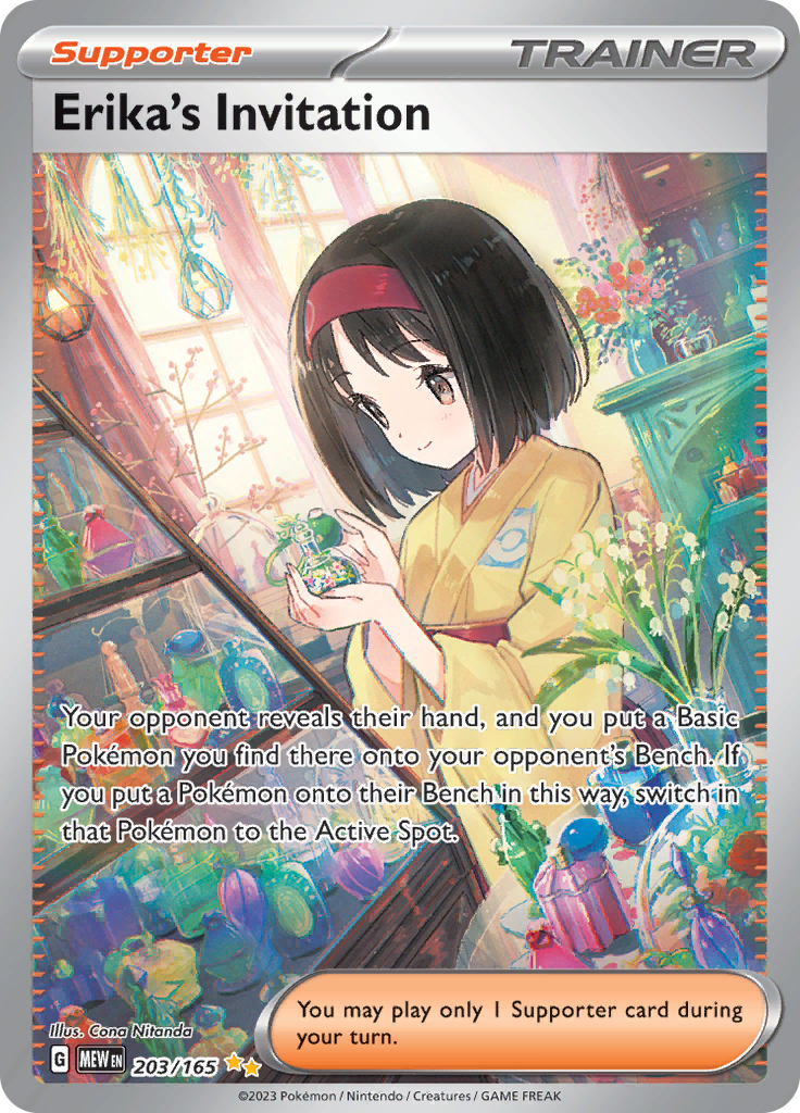 Erika's Invitation - #203/165 - Pokémon Scarlet & Violet - 151 (Near Mint)