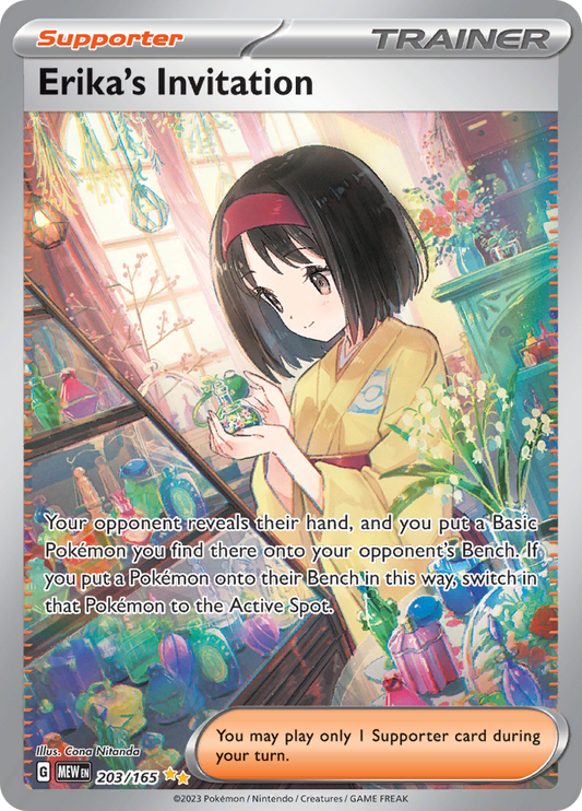 Erika's Invitation - #203/165 - Pokémon Scarlet & Violet - 151 (Near Mint)