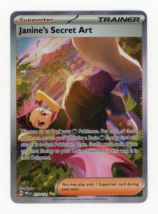 Janine's Secret Art - #173/131 - Pokémon Prismatic Evolution (Near Mint)